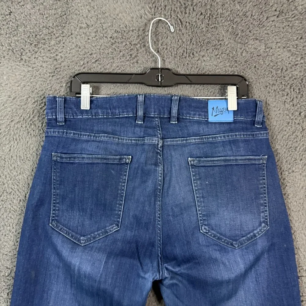 Mugsy Jeans Mens 34x30 Blue Fultons Slim Fit Stretch Dark Wash Denim Pants